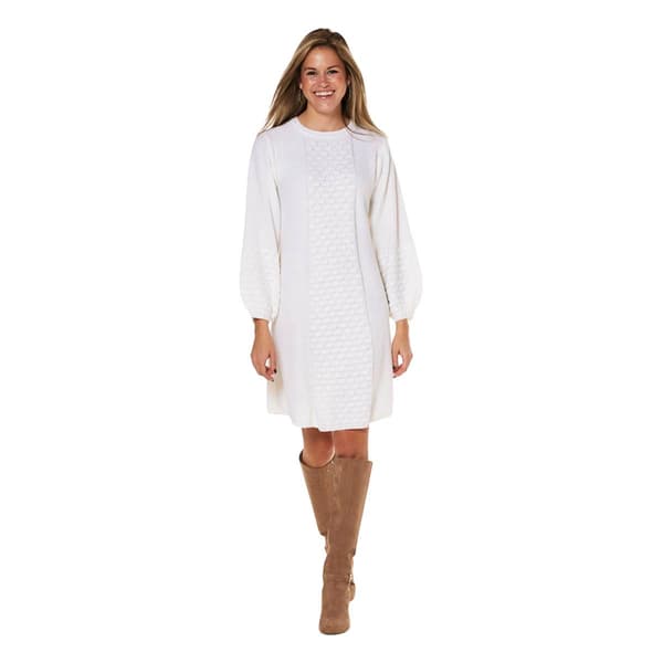 Womens Robbie Bee Popcorn Sleeve Sweater Dress - image 
