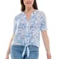 Petite Zac & Rachel Greece Scenic Tie Front Blouse - image 1
