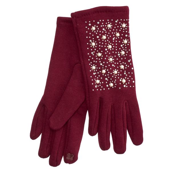 Womens Olivia Parker® Touchscreen Fleece Lined Pearl Gloves