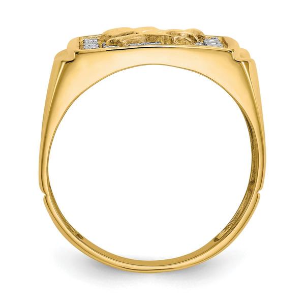 Mens Diamond Classics™ 10kt. Gold 1/10ctw. Diamond Eagle Ring