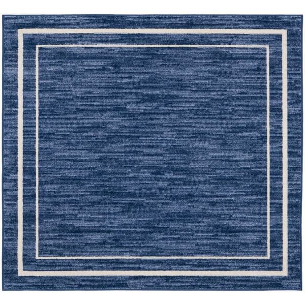 Nourison Essentials Bordered Indoor/Outdoor Square Rug