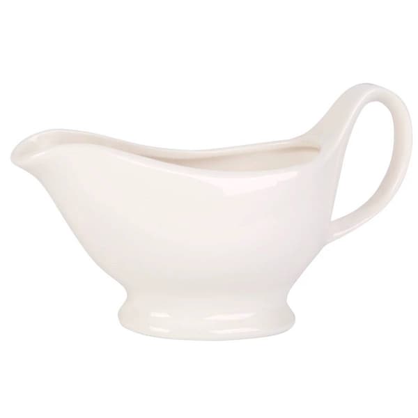 Home Essentials Pescara White 9 Inch Gravy Boat - image 