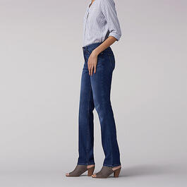 Womens Lee® Flex-Motion Straight Leg Short Jeans -  Royal Chakra