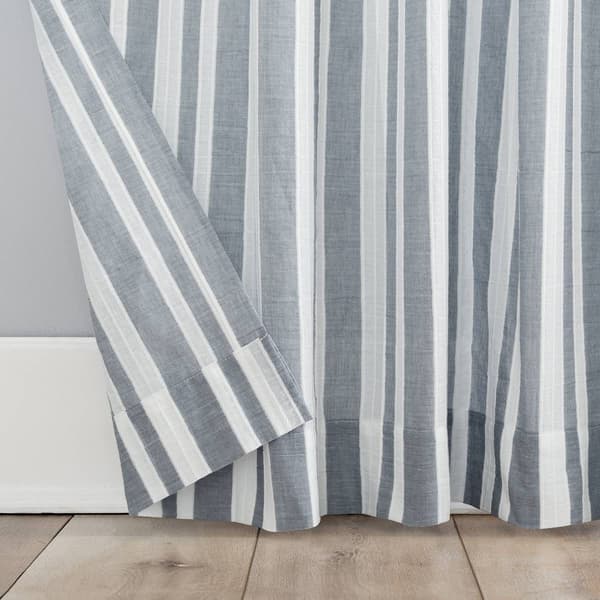 Denza Woen Global Slub Sheer Back Tab Panel Curtains