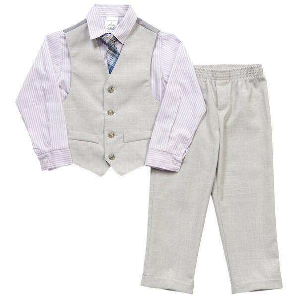 Boys &#40;4-7&#41; Van Heusen&#40;R&#41; Vest/Button Down/Pants & Plaid Tie Set - image 