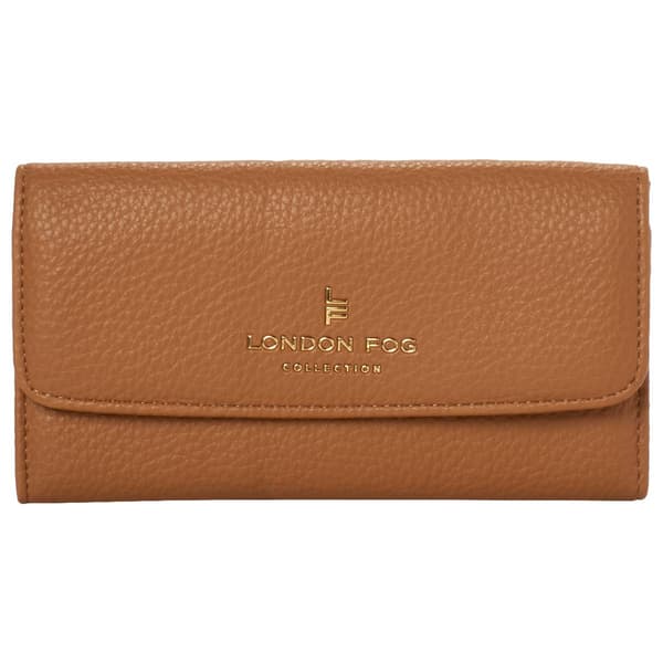Womens London Fog Pebble Long Tri-Fold Wallet - image 