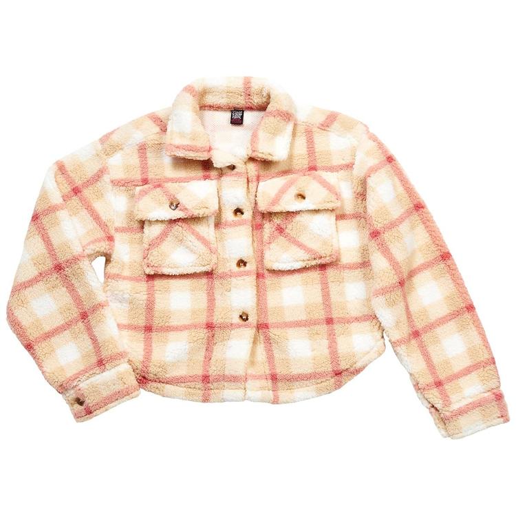 Girls (7-16) Star Ride® Plaid Button Front Shacket