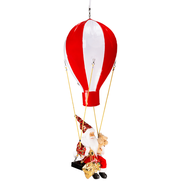 Northlight Musical Santa Claus Hot Air Balloon Christmas Décor