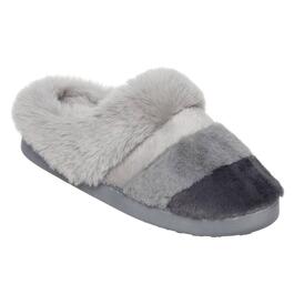 Womens Cuddl Duds&#40;R&#41; Color Block Faux Fur Clog Slippers