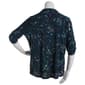 Plus Size Emily Daniels 3/4 Sleeve Dot Floral 2 Pocket Blouse - image 2