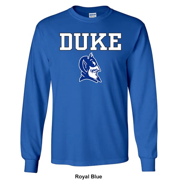 Mens Duke Pride Mascot Long Sleeve Tee