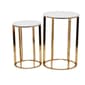 9th & Pike® Gold-Tone Metal Contemporary Accent Table - Set of 2 - image 5