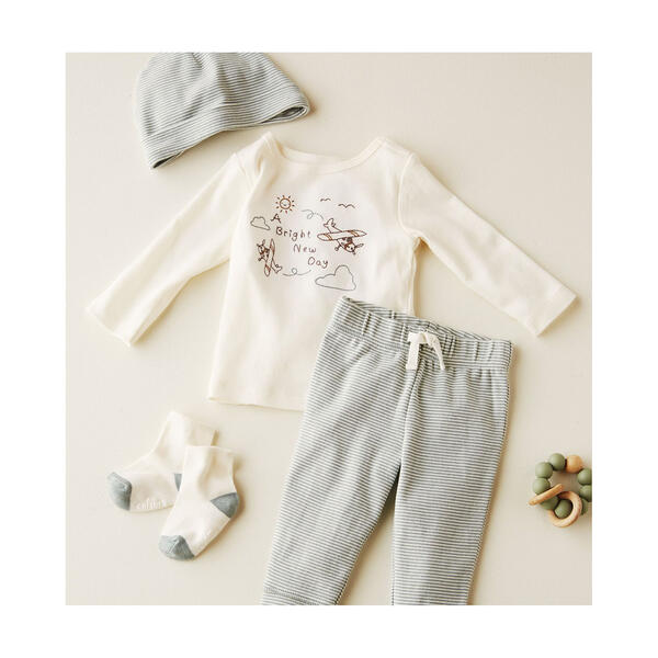 Baby Boy &#40;NB-12M&#41; Carters&#40;R&#41; 4pc. Airplane New Day Set - image 