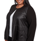 Plus Size Alfred Dunner Business As Usual Faux Leather Sweater - image 5