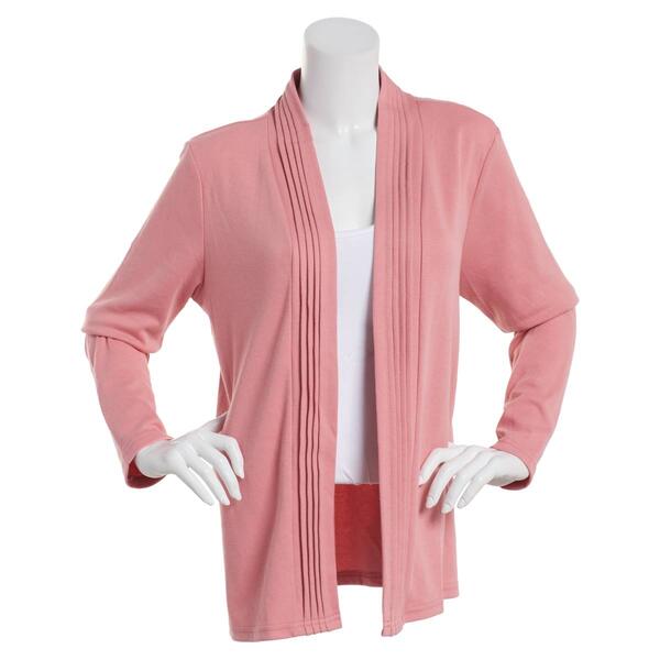 Womens Hasting & Smith Long Sleeve Pleat Front Open Cardigan - image 