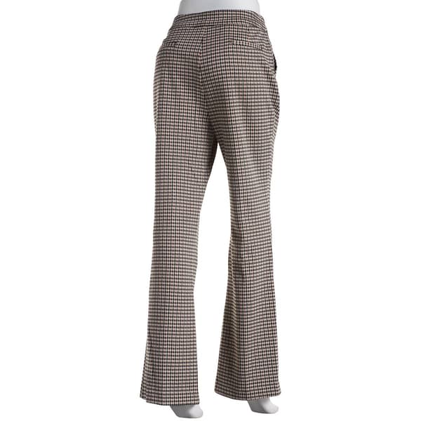 Womens Premise Pull On Wide Leg Houndstooth Trousers