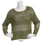 Juniors No Comment Lagoona Open-Stitch Scallop Trim Sweater - image 2