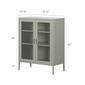 South Shore Crea Sage Green Metal Mesh 2-Door Accent Cabinet - image 8