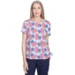 Womens Alfred Dunner Land Of The Free Flag Hearts Drawstring Tee - image 1