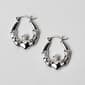 Sterling Silver Claddagh Hoop Earrings - image 1