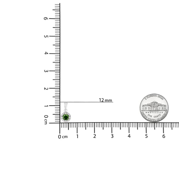Radiant Rainbow™ 1/5ctw. Green Diamond Solitaire Pendant