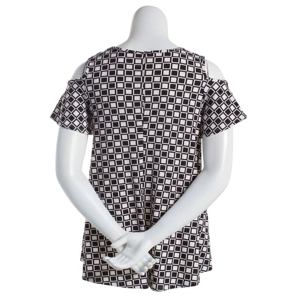 Womens C'est La Vie Short Sleeve Cold Shoulder Blouse