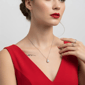 Saffron 0.5ctw.Moissanite Diamond Infinity Drop Necklace - image 3