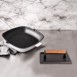 BergHOFF Neo 2pc. Cast Iron 11in. Grill Pan with Steak Press