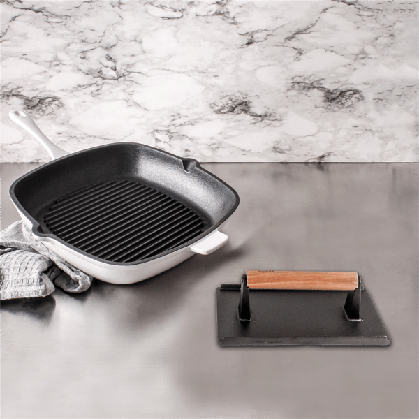 BergHOFF Neo 2pc. Cast Iron 11in. Grill Pan with Steak Press - image 