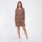 Womens White Orchid Long Sleeve Animal Ruffle Nightshirt - image 2