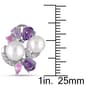Gemstone Classics™ Rose De France Pearl Cluster Earrings - image 2
