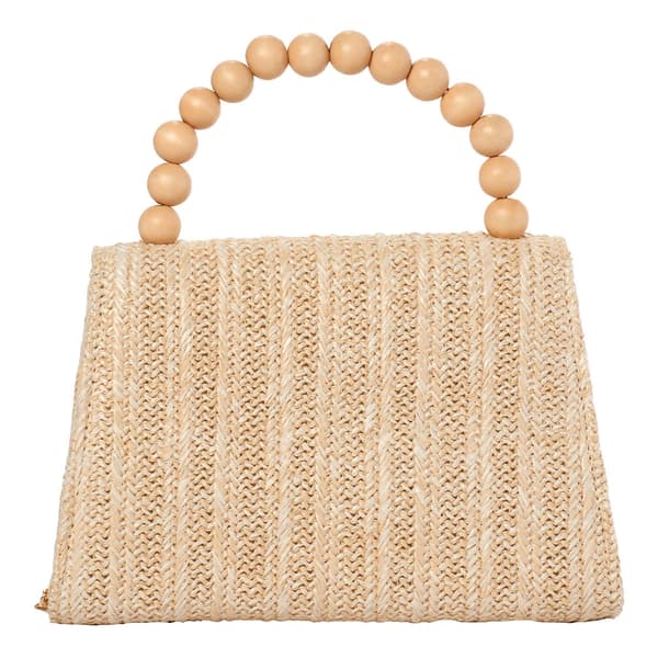 D''Margeaux Straw Top Handle Clutch Evening Bag