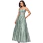 Juniors Blondie Nites Glitter Illusion Lace-Up A-Line Dress - image 5