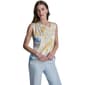 Womens DKNY Cap Sleeve Blurred Print Cross Over Top - image 1