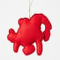 Jim Shore Grinch Felt Max in Santa Hat Christmas Ornament - image 3