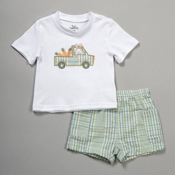 Baby Boy &#40;12-24M&#41; Baby Essentials&#40;R&#41; Easter Truck Top & Shorts Set - image 