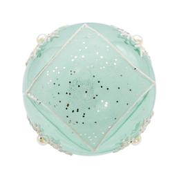 Kurt Adler Glass Teal Snowflake 6pc. Ball Ornament Set