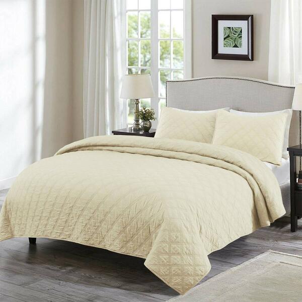 EnvioHome 100% Cotton Solid Quilt Twin Size Bedding Set - image 