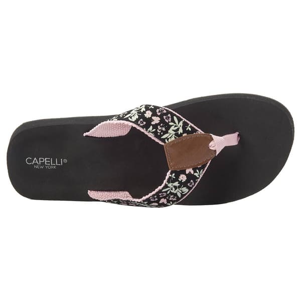 Womens Capelli New York Butterfly Floral Flip Flops