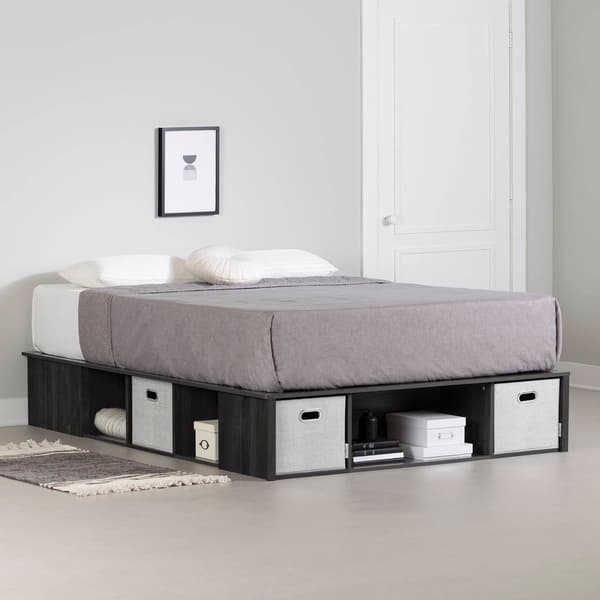 South Shore Flexible Platform Bed w/Storage & Baskets