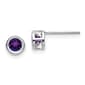Gemstone Classics&#40;tm&#41; White Gold 4mm. Amethyst Stud Earrings - image 1