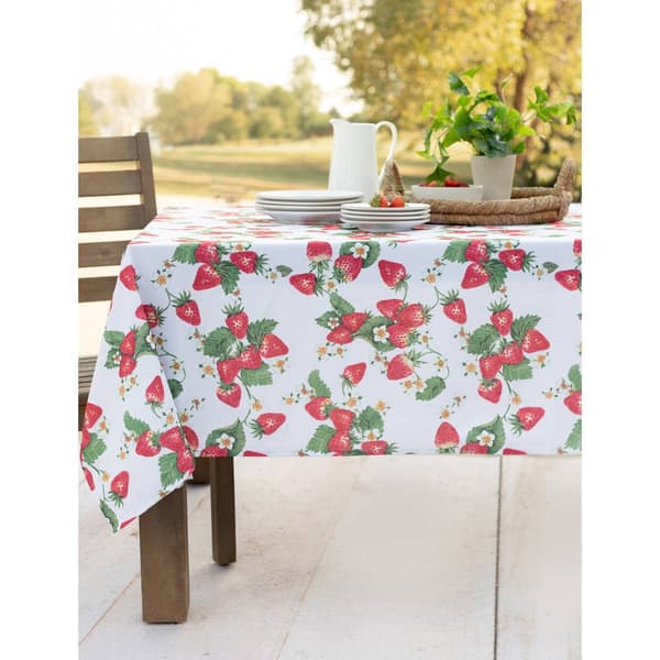 Sweet Strawberries Textured Tablecloth - image 