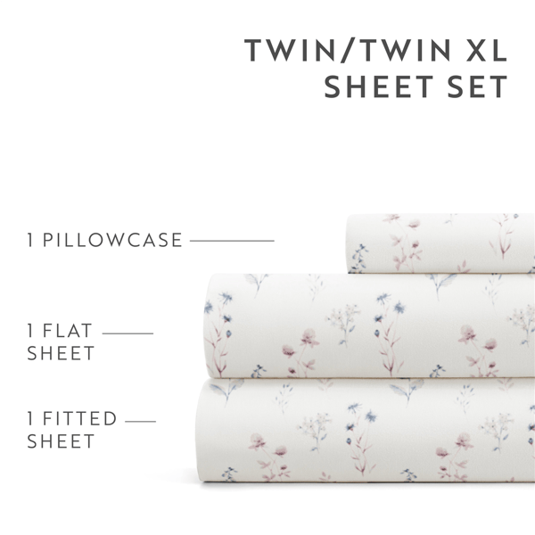 Soft Essentials 4pc. Ultra Soft Delicate Painted Meadow Sheet Set