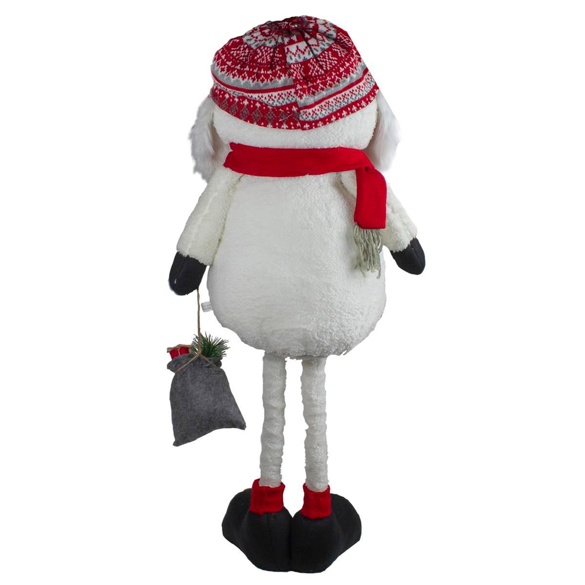 Northlight Plush Snowman w/ a Present Bag Christmas Figure