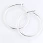 Napier Large Silver Click It Hoop Earrings - image 1