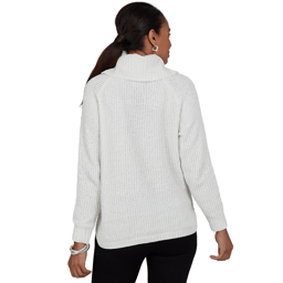 Petite Hearts of Palm Silver Linings Turtleneck Sweater