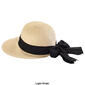 Womens Madd Hatter Straw Face Framer Hat with Bow - image 2
