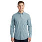 Mens Christian Aujard Fitted Plaid Dress Shirt - Blue/Grey - image 1