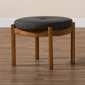 Baxton Studio Iliana Japandi Wood Ottoman Footstool - image 7