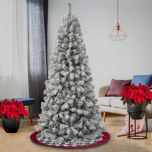 National Tree 6ft Acacia Flocked Artificial Tree